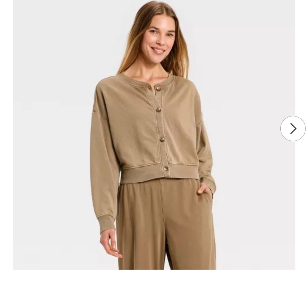 NWOT Auden French Terry cardigan